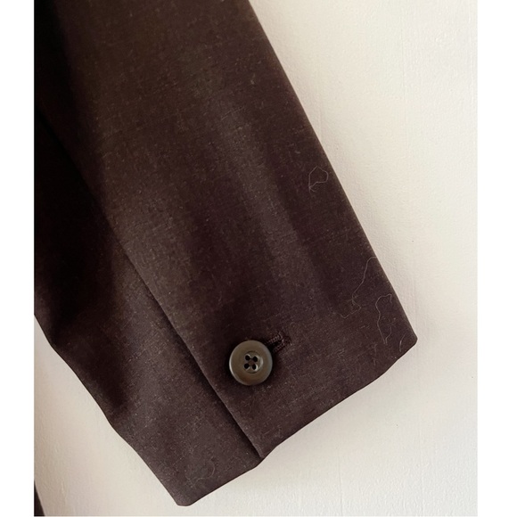 J. Jill Washable Wool Two-Button Blazer Brown Size 10 - Picture 5 of 12